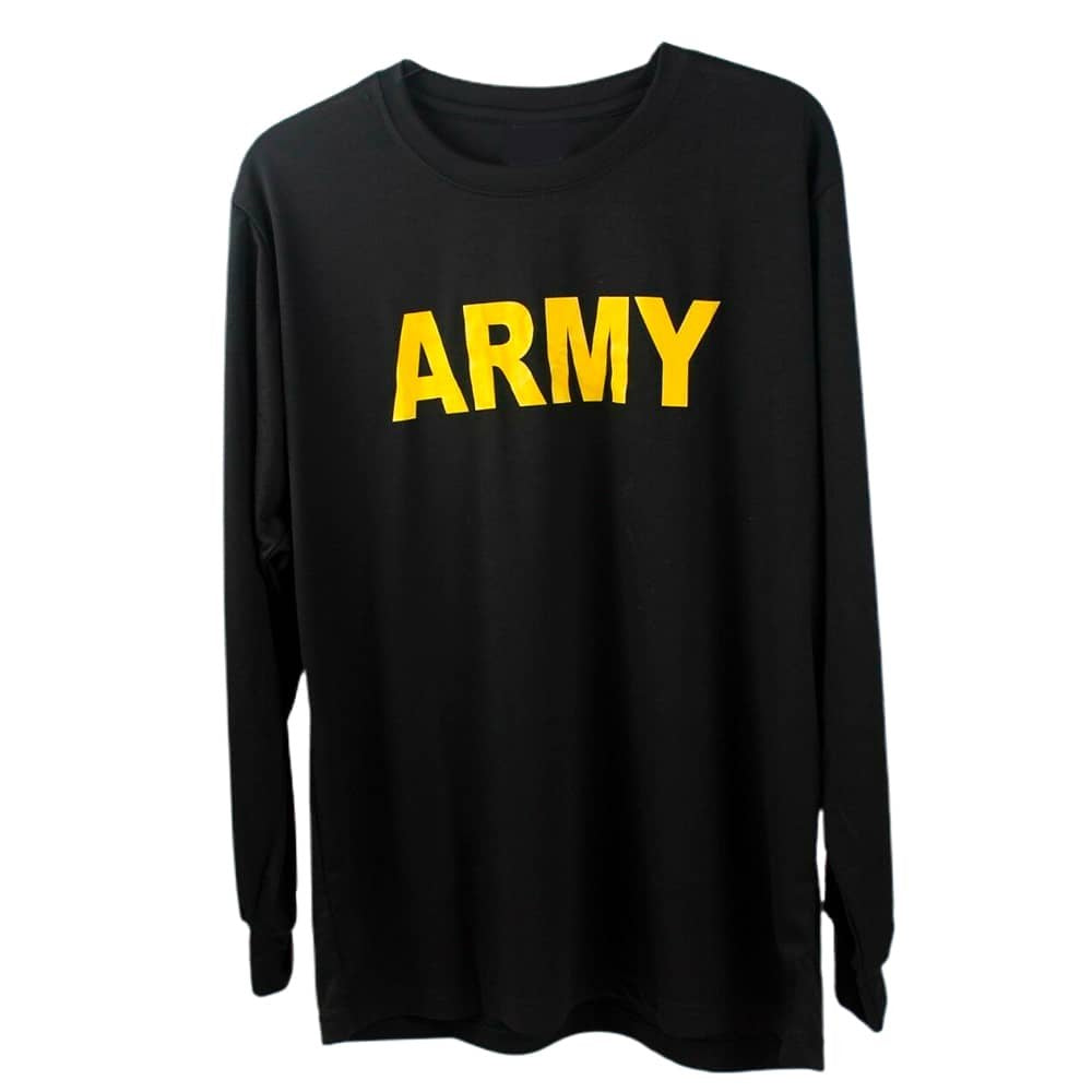 Army PT Shirt APFU Long Sleeve Physical Fitness Uniform T-Shirt