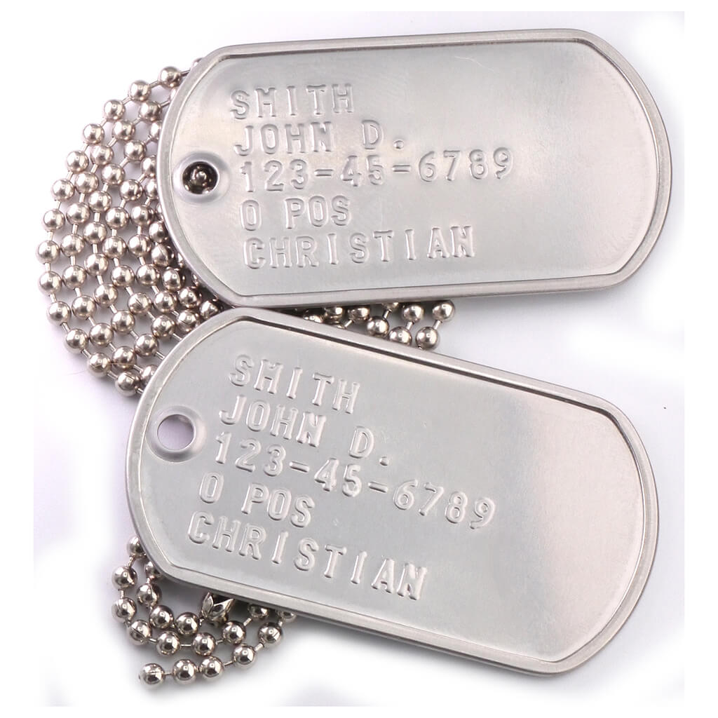 Factory Cheap Metal Custom Ball Chain Military Dog Tag - China Tag