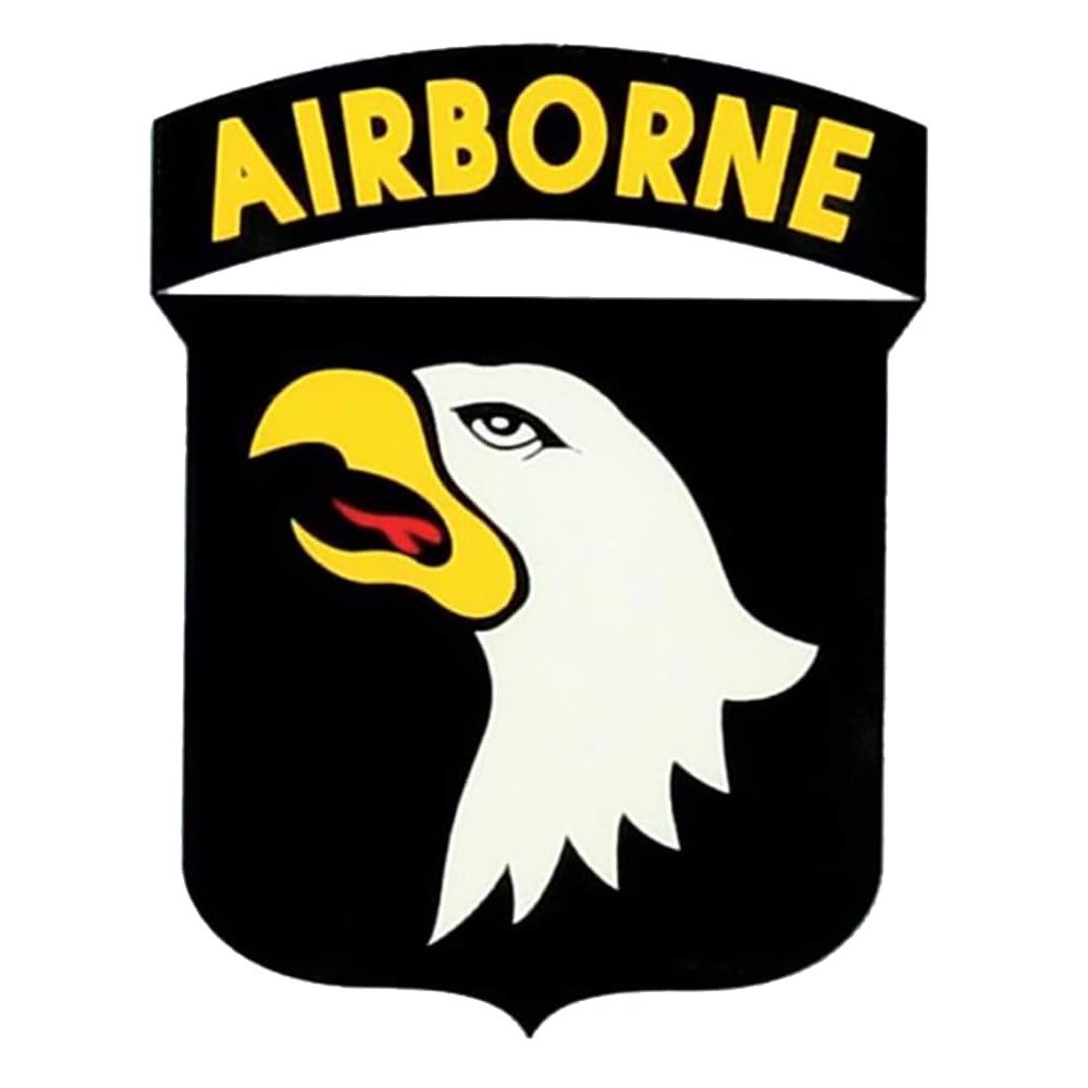 101st Airborne Shield Decal  2.75" x 3.75"