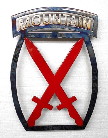 10th Mountain Division Metal Sculpture by Liquid Metal