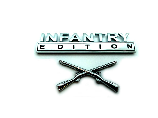 Infantry Edition Metal Decal Badges