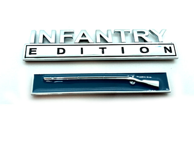 Infantry Edition Metal Decal Badges