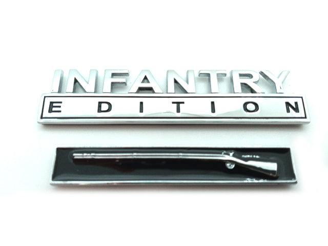 Infantry Edition Metal Decal Badges