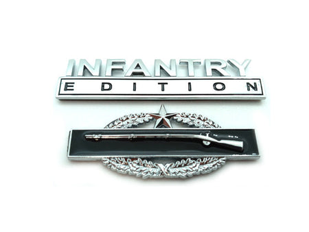 Infantry Edition Metal Decal Badges