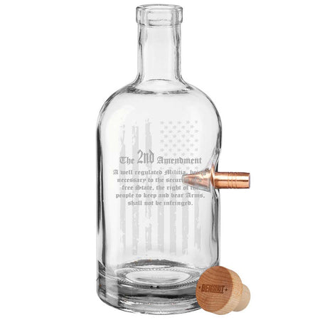 2nd Amendment Glasses With Embedded Bullet Decanter