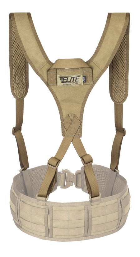 Lightweight MOLLE Battle Belt Harness Backside