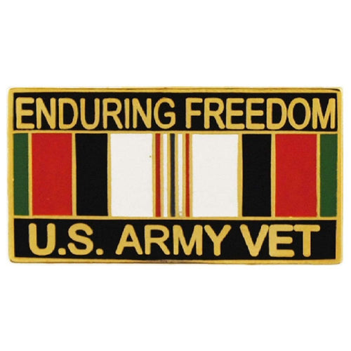 Enduring Freedom U.S. Army Vet Lapel Pin