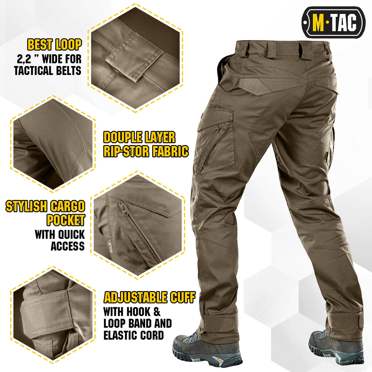 M-Tac Tactical Pants Aggressor Gen II Flex Dark Olive Rear View