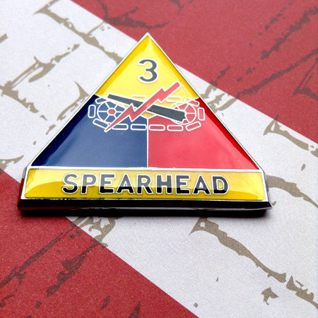 3rd Armored Division "Spearhead" Metal Car or Truck Decal