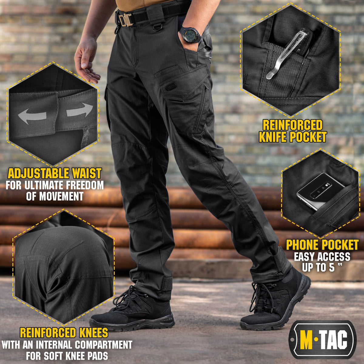 M-Tac Tactical Pants Aggressor Gen II Flex Features