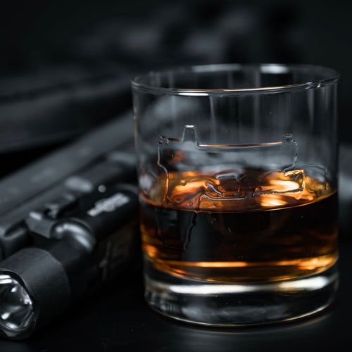 Handgun Bourbon Glass By Gunfighter Trading Co