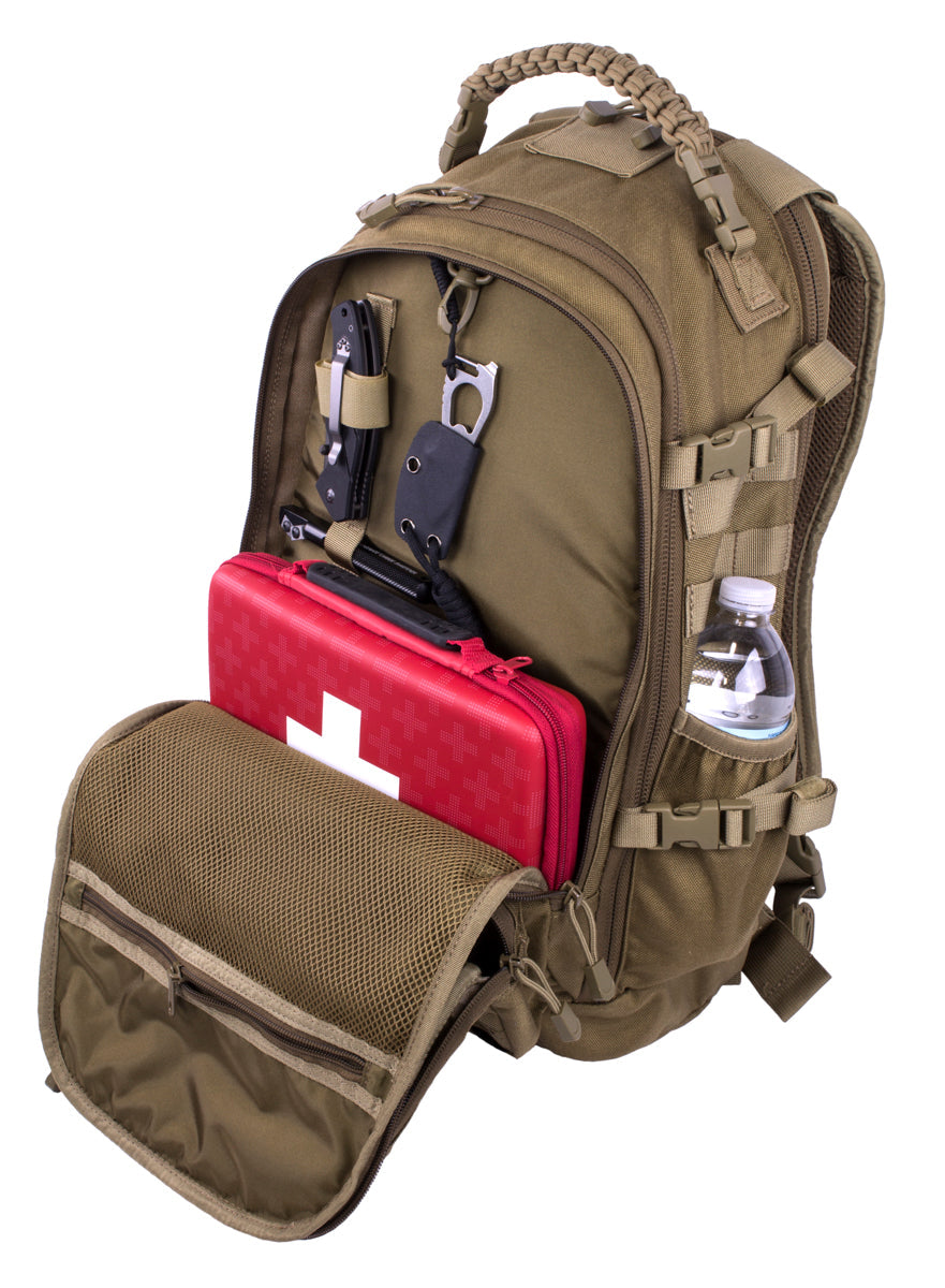 Coyote PULSE 24-Hour MOLLE Compatible Backpack Open