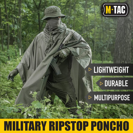 Olive M-Tac Waterproof Poncho