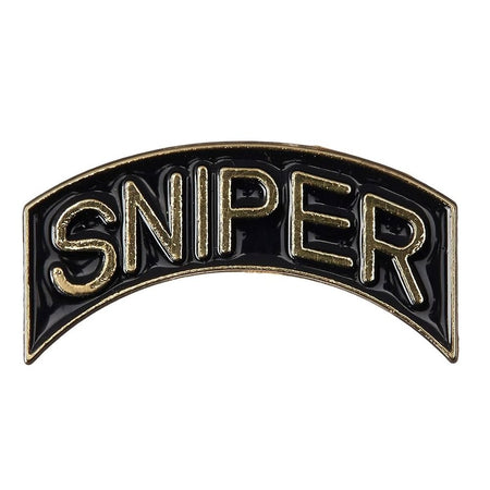 Sniper Tab Lapel Pin Gold and Black