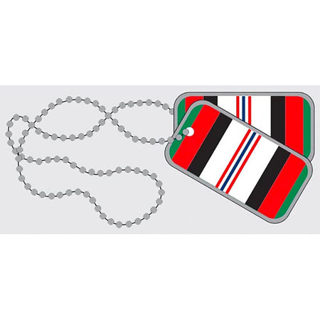 Afghanistan Campaign Ribbon Dog Tag  Decal 3"x6.5"
