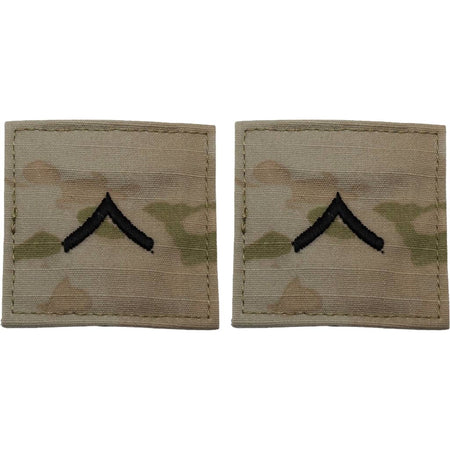 Private PVT Rank OCP Patch With Hook Fastener Set of 2