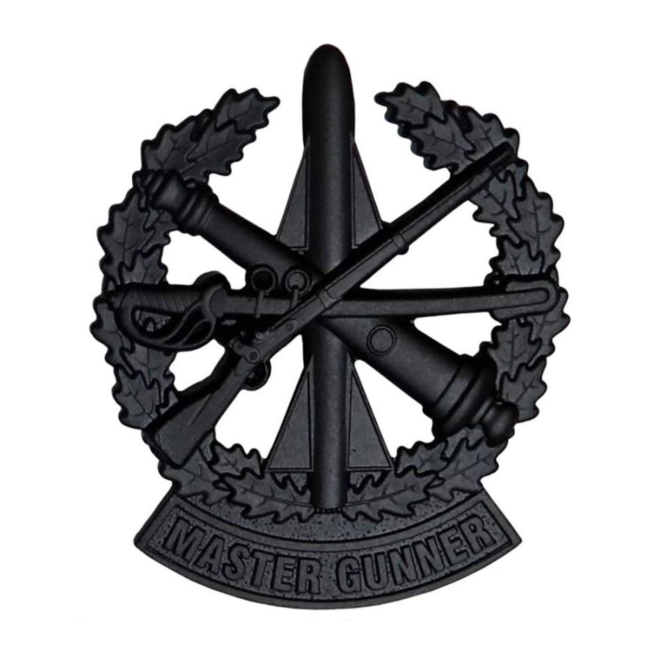 Army Master Gunner Badge Black Metal Pin