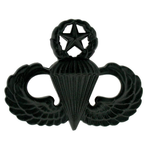 Army Master Parachutist Badge Black Metal Pin