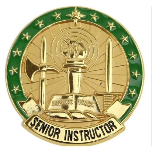 Army Senior Instructor Badge Gold Pin On