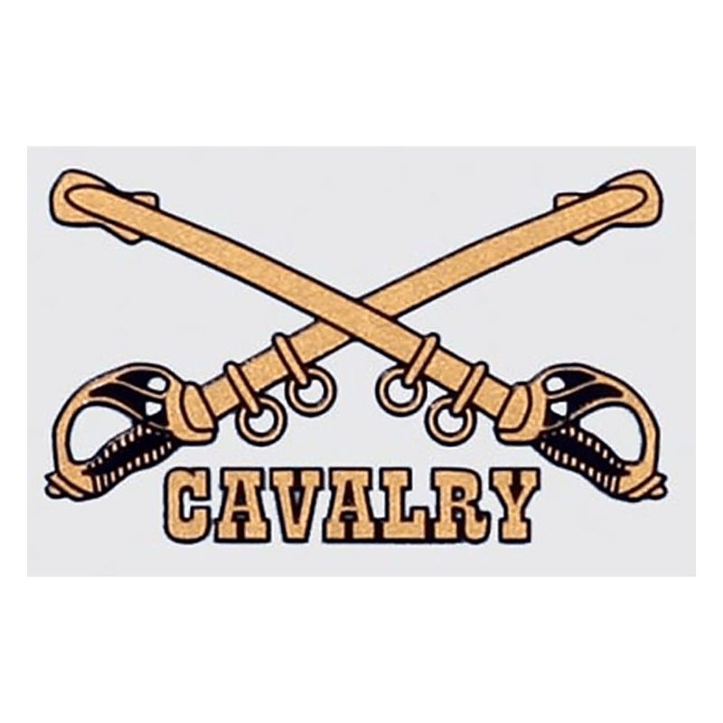 Army Cavalry Crossed Swords Decal