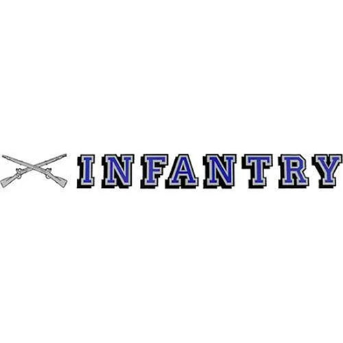 Infantry Crossed Rifles Window Decal 1.5"x1.75"