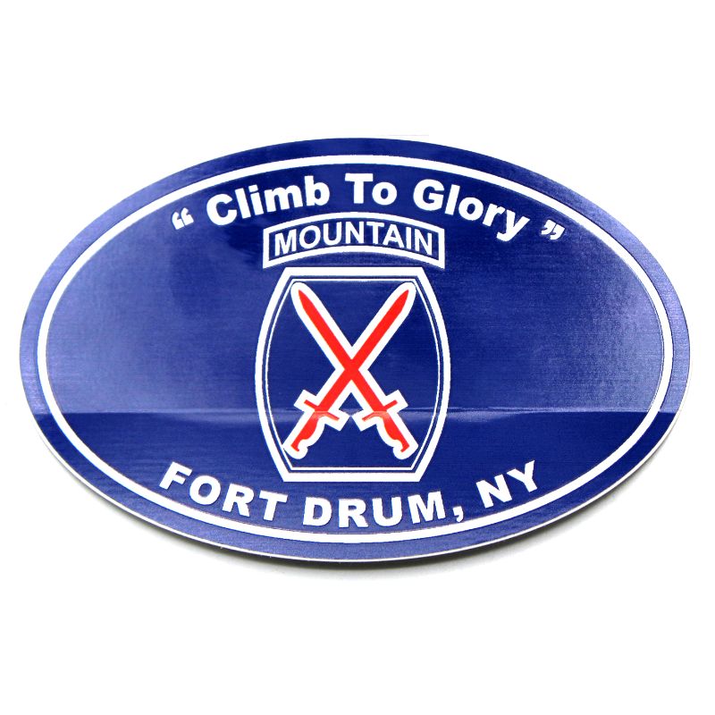 10th Mountain Division Euro Style Decal 4.5" x 3"