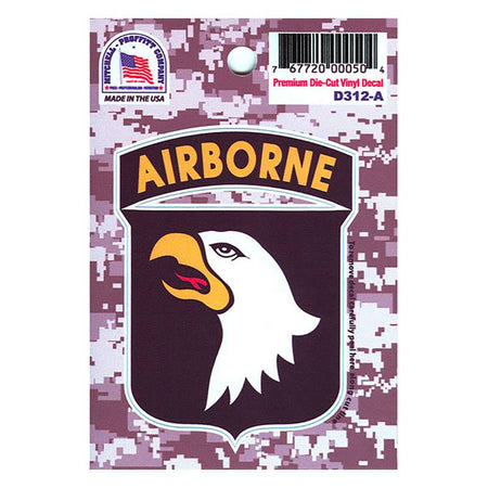 101st Airborne Shield Decal  2.75" x 3.75"