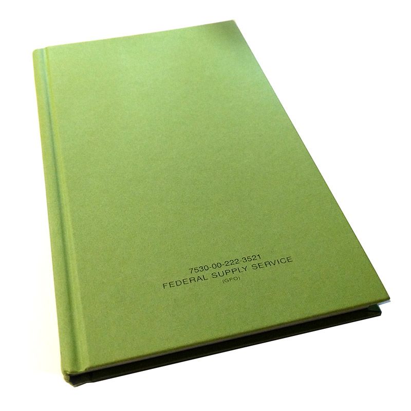 Army Green Memorandum Log Book 5 1/2" x 8"