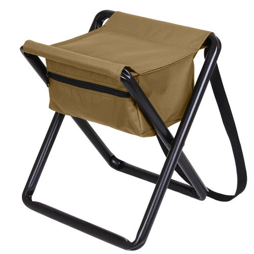 Stool With Pouch Coyote Brown