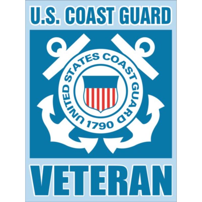 U.S. Coast Guard Veteran Decal 4" x 3"