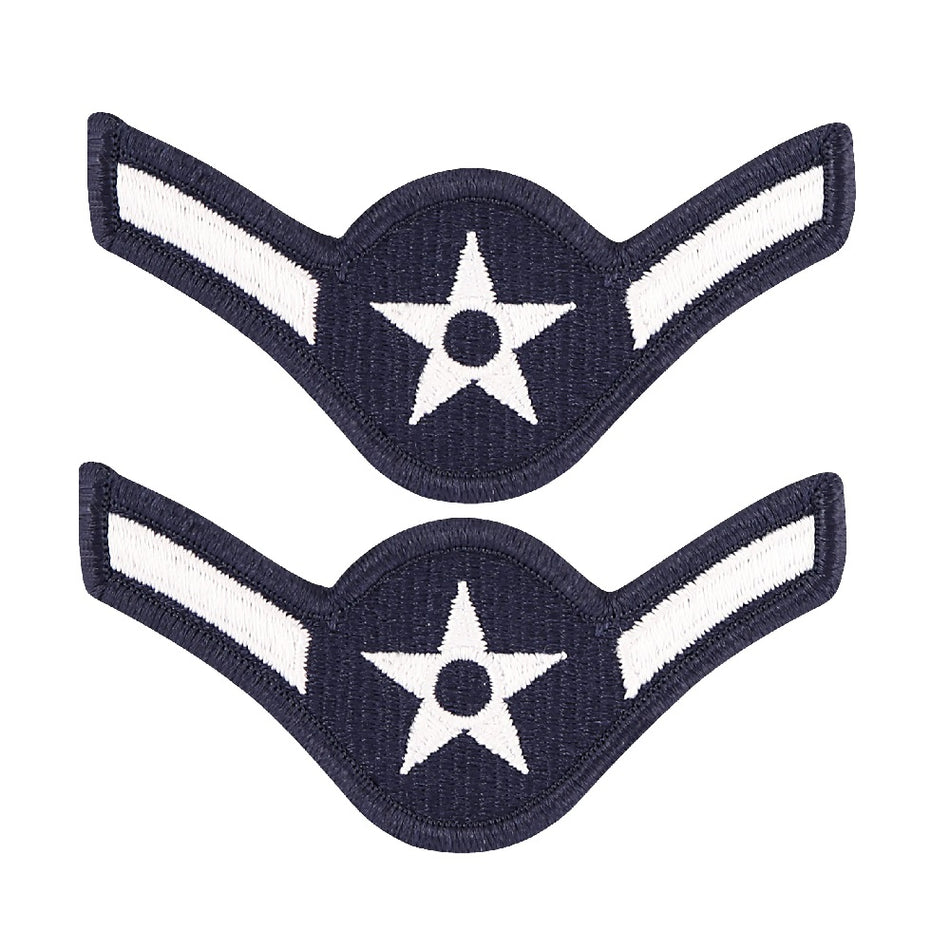 Air Force E2 Airman Rank Large Color Sew On Patch - Set of 2