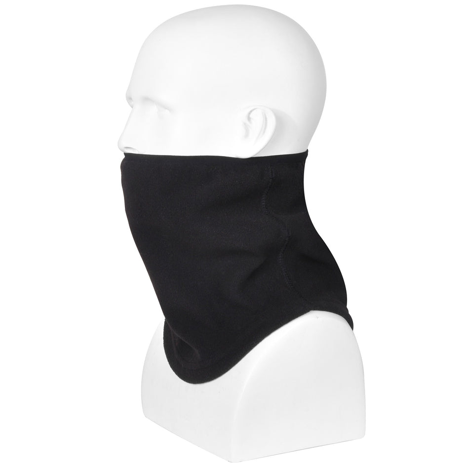 Polar Fleece Contoured Elastic Neck Gaiter Black