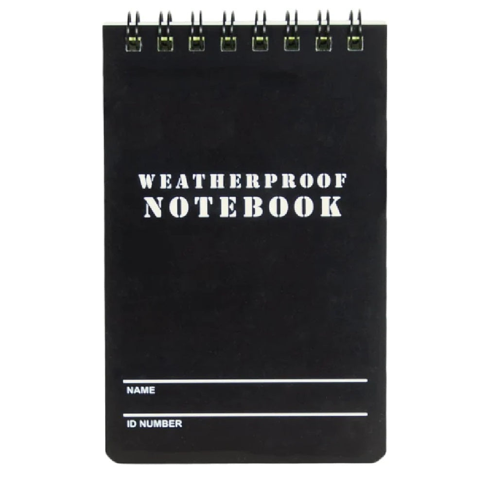 Black Military Style Weatherproof Notebook 3" X 5" by Fox Outdoor