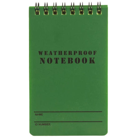 Olive Drab  Military Style Weatherproof Notebook 3" X 5" by Fox Outdoor