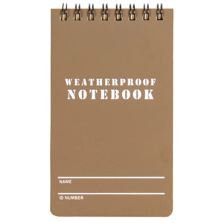 Coyote Brown Military Style Weatherproof Notebook 3" X 5" by Fox Outdoor