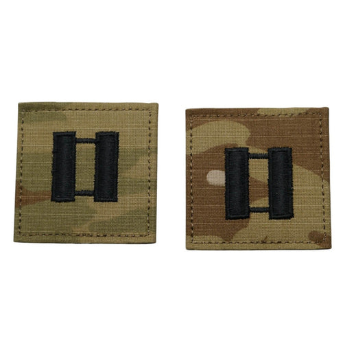 CPT Captain Army Rank OCP Patch 2x2 with Hook Fastener - Pair