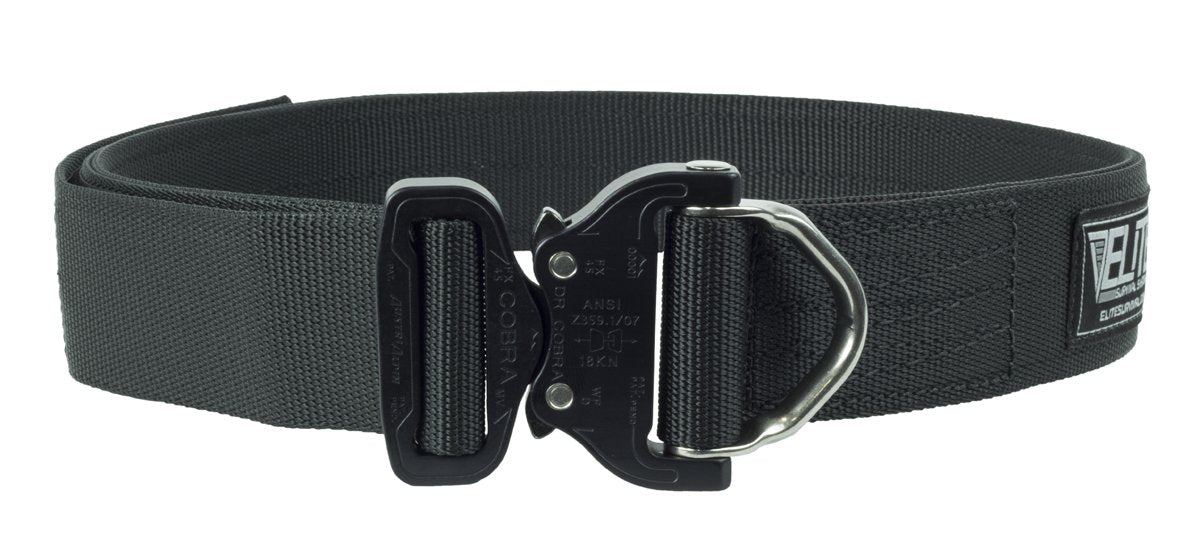 Black Elite Cobra Rigger's Belt with D Ring Buckle