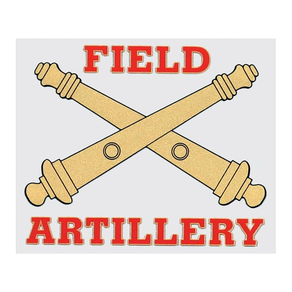 Field Artillery Decal 4.75" x 4"