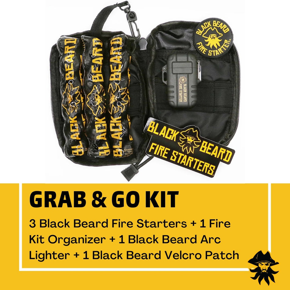 The Black Beard Grab &amp; Go Fire Starter Kit