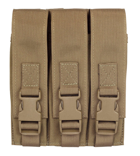 Coyote MP5 / 9mm MOLLE Stick Mag Pouch, Triple by Elite Survival Systems