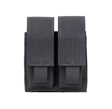 Black MOLLE Pistol Mag Pouch, Double