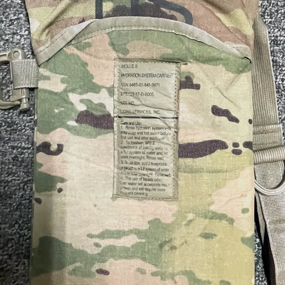 MOLLE II Hydration Carrier OCP Multicam Pack USGI - Used Label