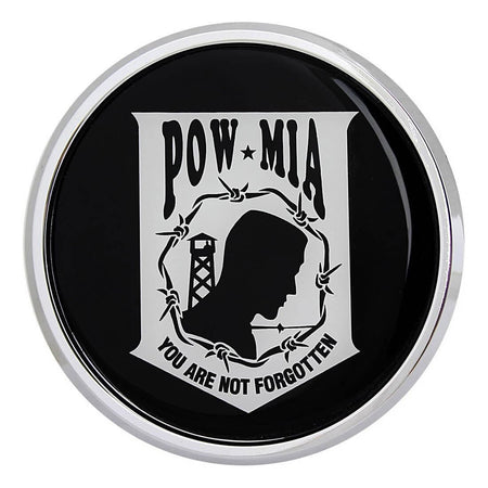 POW MIA Chrome Auto Emblem