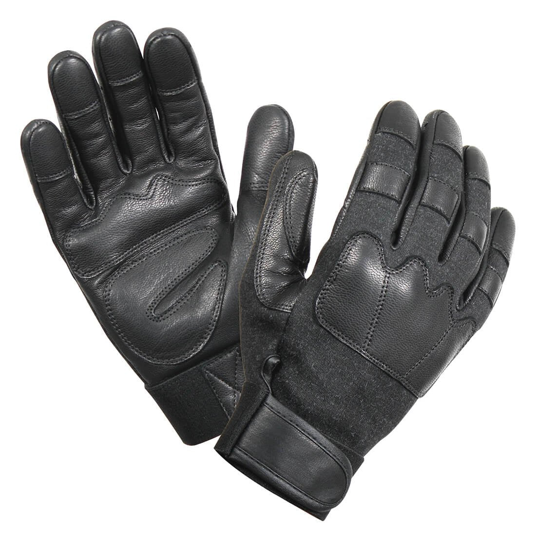 Rothco's Black Leather Knuckle Tactical Gloves - Fire & Cut Resistant