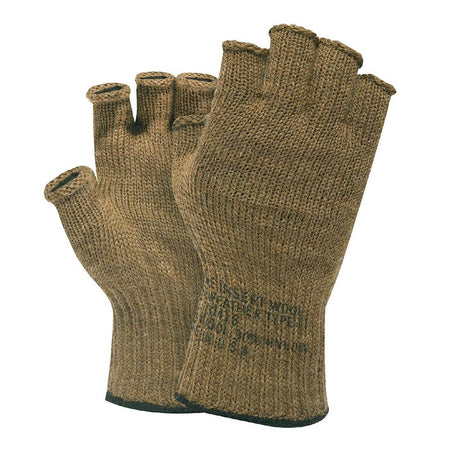 Coyote Brown Rothco Fingerless Wool Gloves