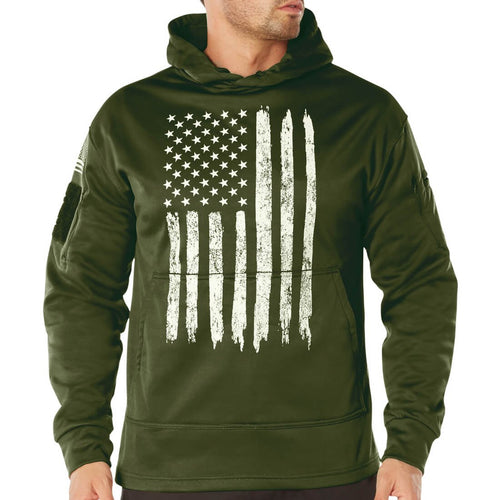 Olive Drab Rothco Concealed Carry U.S. Flag Hoodie