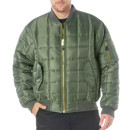 Sage Green Rothco Quilted MA-1 Flight Bomber Jacket