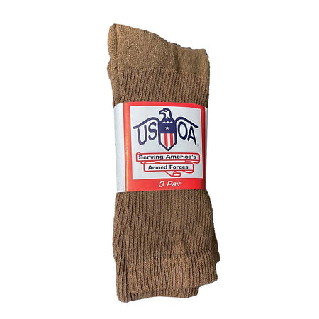 Brown USOA Antimicrobial Boot Socks