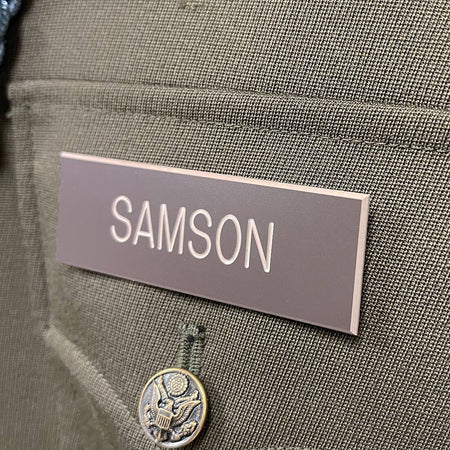 AGSU Nameplate Pinned to Uniform