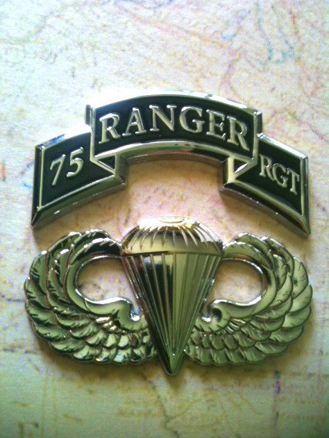 75th Ranger Regiment Scroll Auto Metal Decal